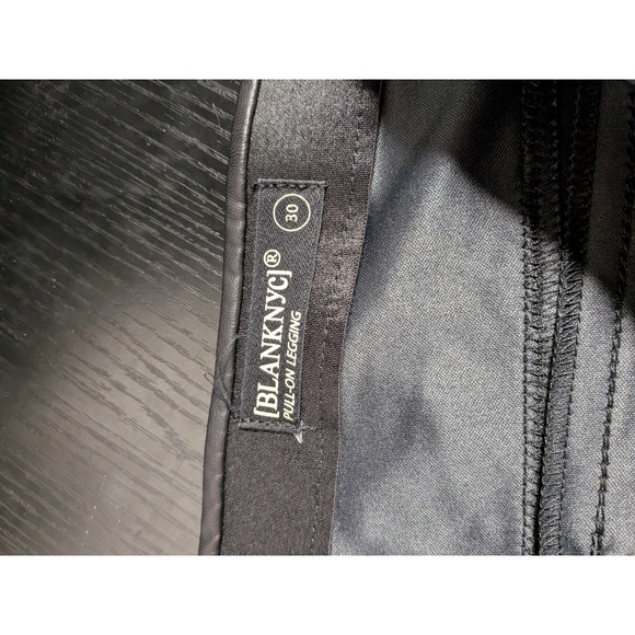 BlankNYC Vegan Leather Pull On Leggings Black Skinny Pants 30V-1122MX Womens 30 - Picture 12 of 13